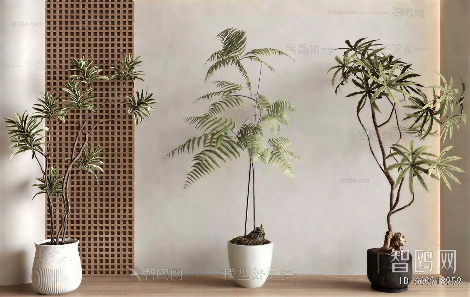 Modern Ground Green Plant Potted Plants