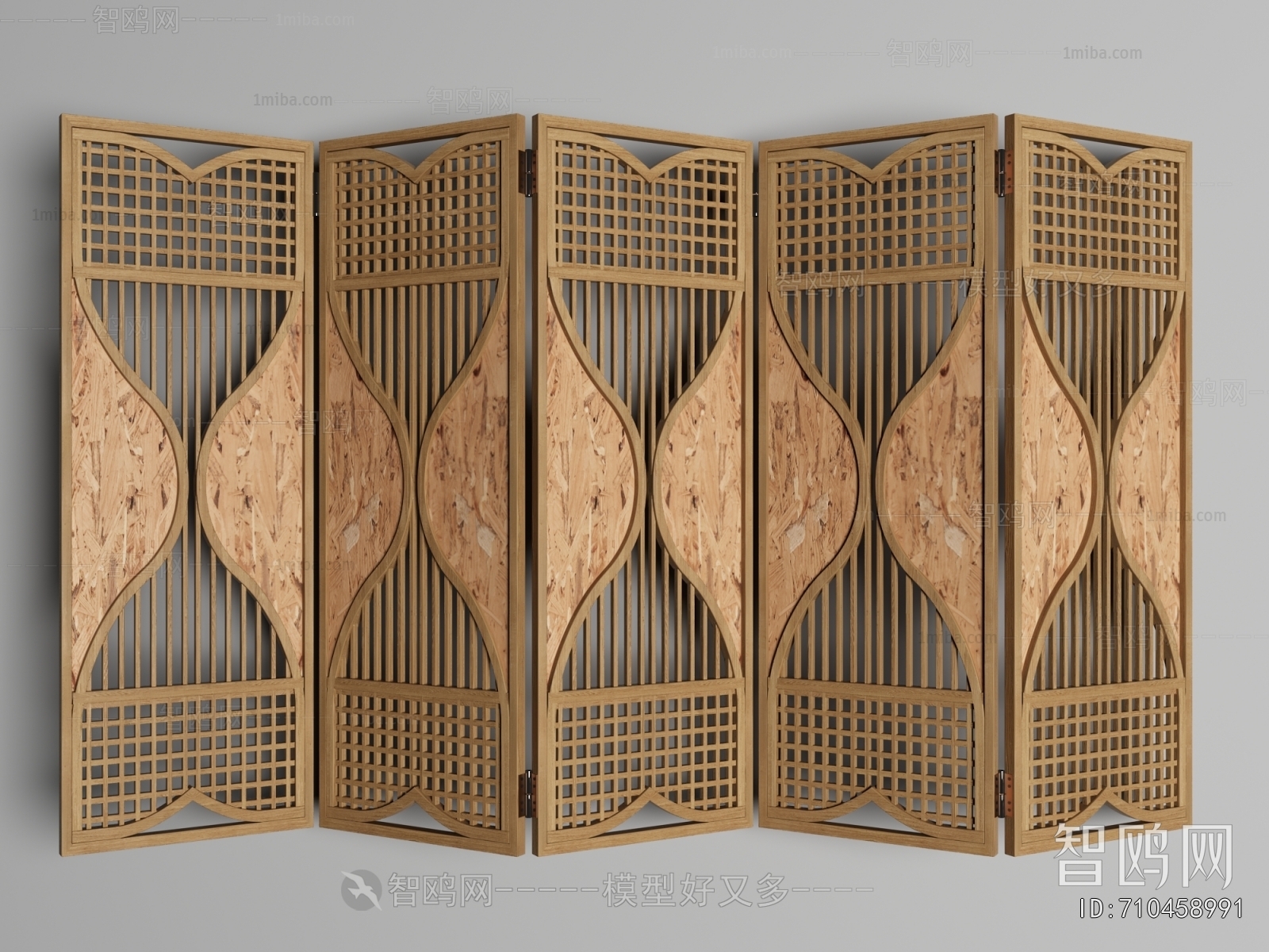 New Chinese Style Wooden Screen Partition