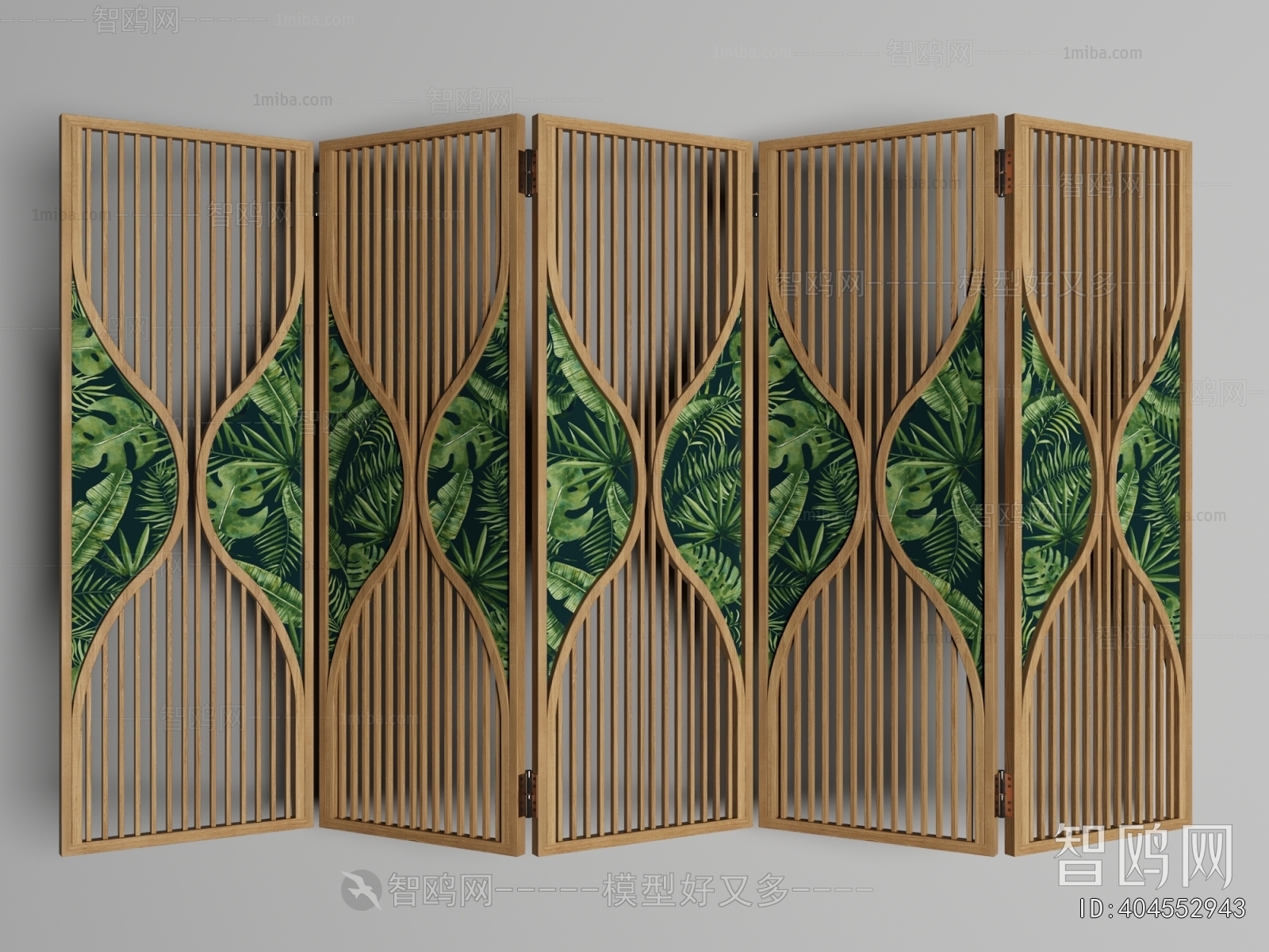 Nordic Style Wooden Screen Partition