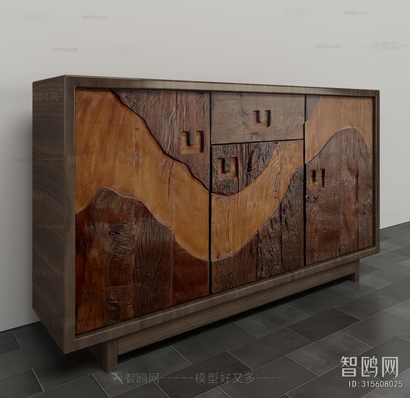 Wabi-sabi Style Side Cabinet