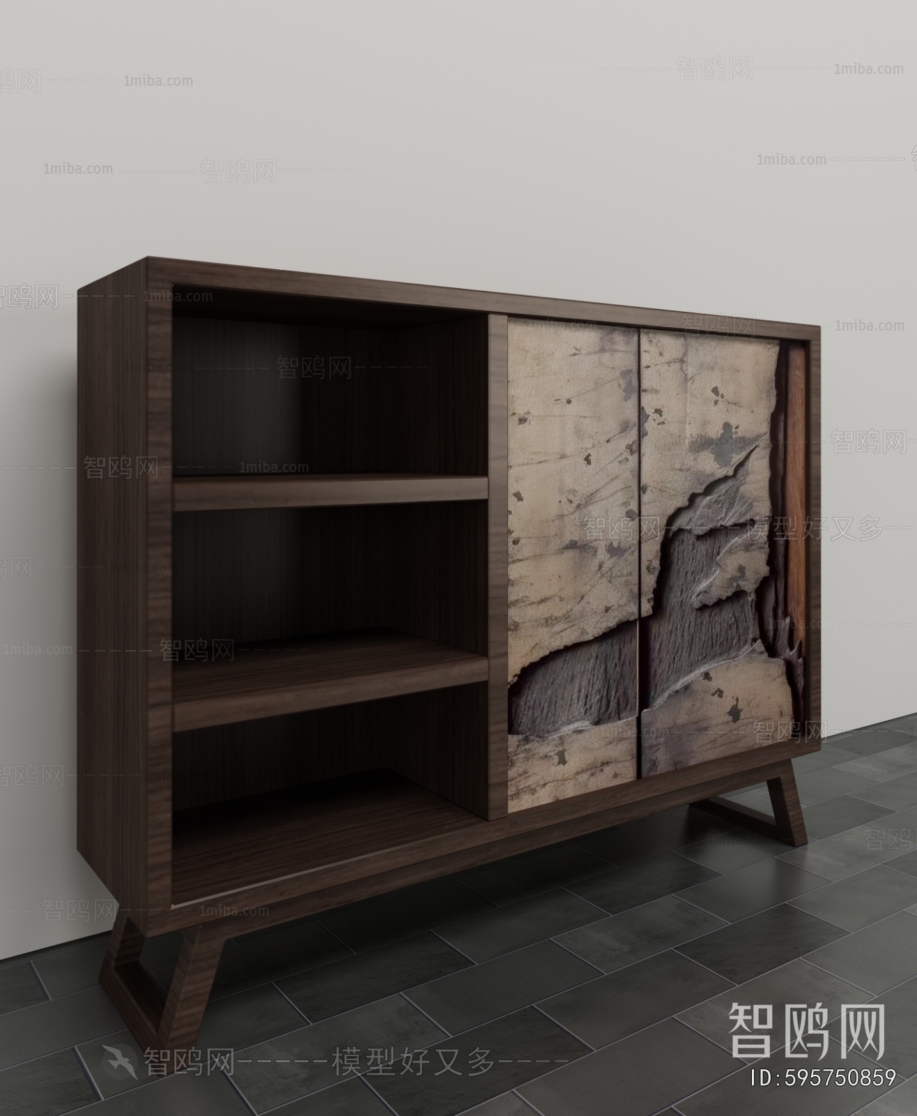 Wabi-sabi Style Side Cabinet