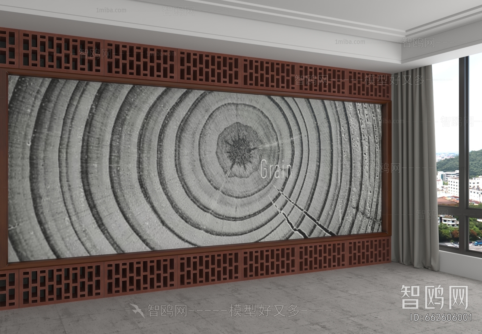 New Chinese Style TV Wall