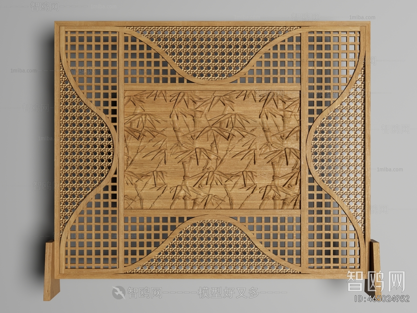 New Chinese Style Wooden Screen Partition