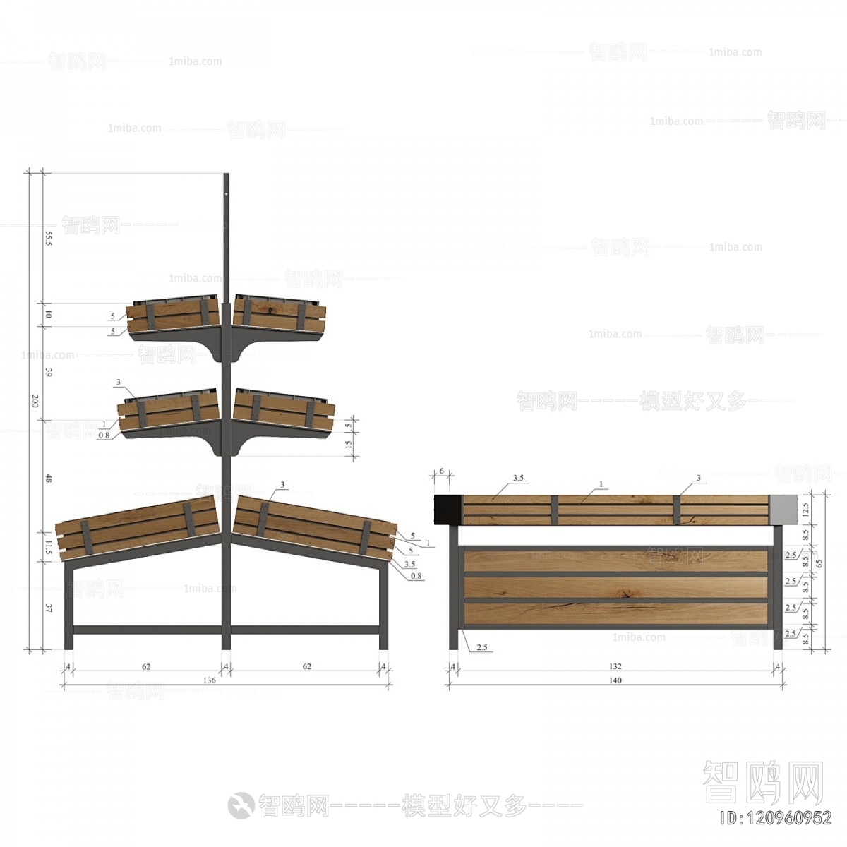 Modern Supermarket Shelf