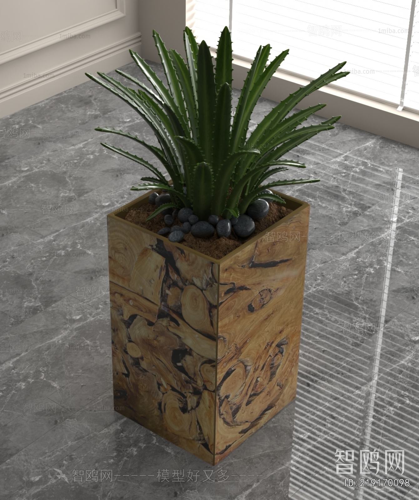 Modern Ground Green Plant Potted Plants