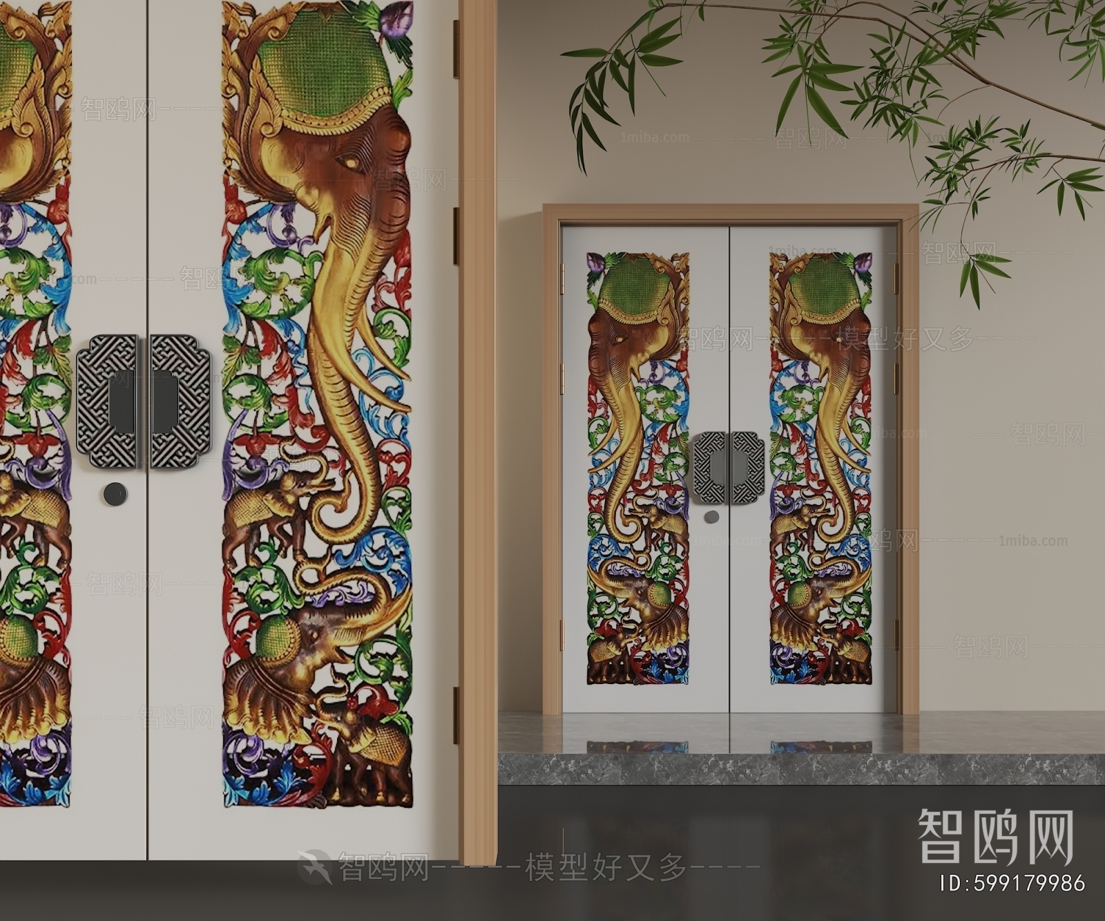 Chinese Style Double Door