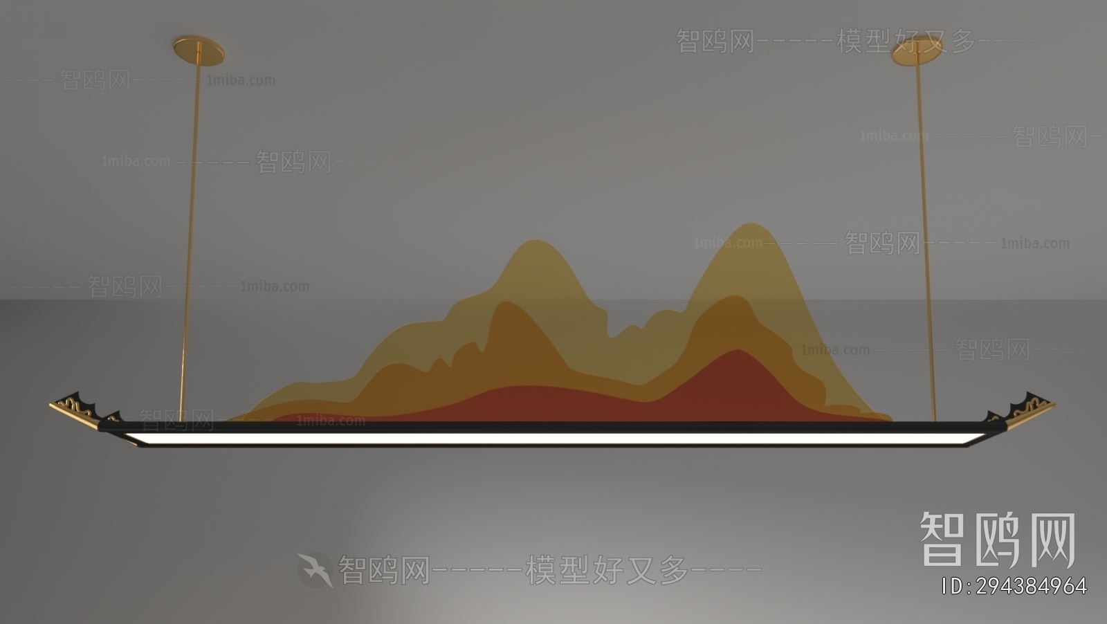 New Chinese Style Long Chandelier