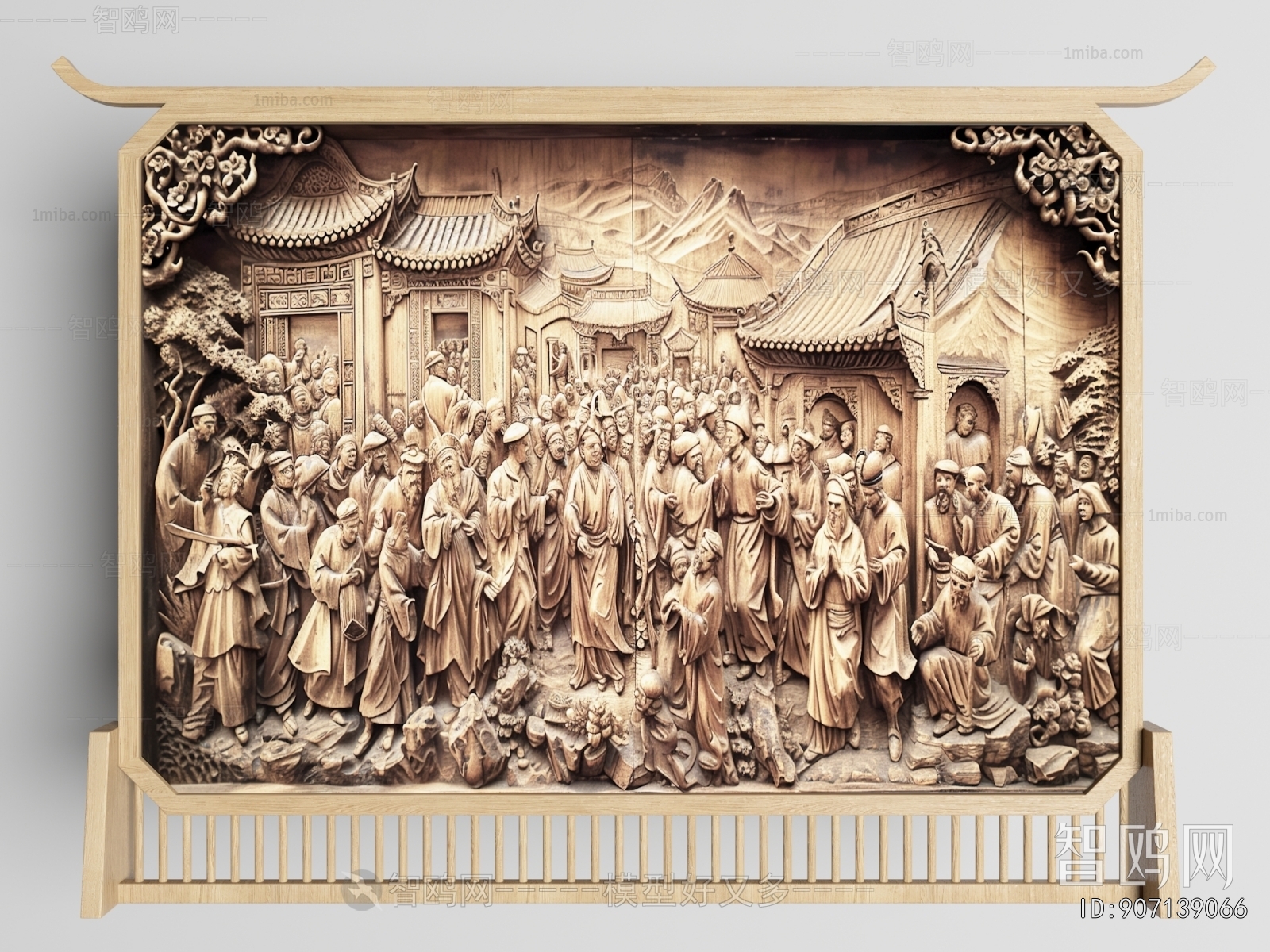 New Chinese Style Wooden Screen Partition