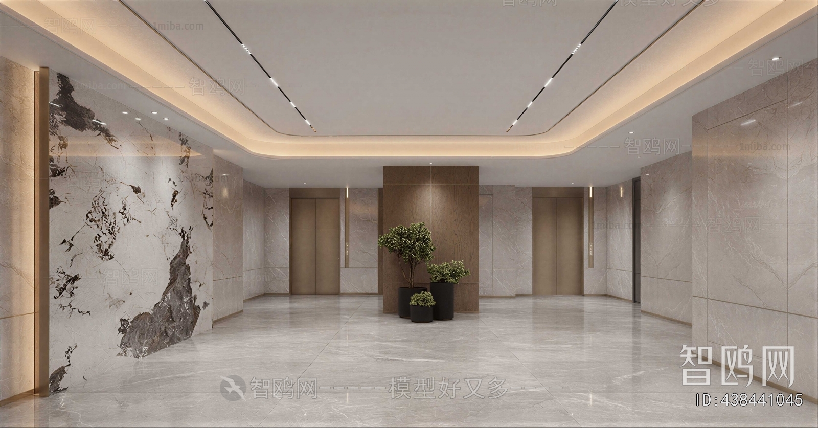 Modern Office Elevator Hall
