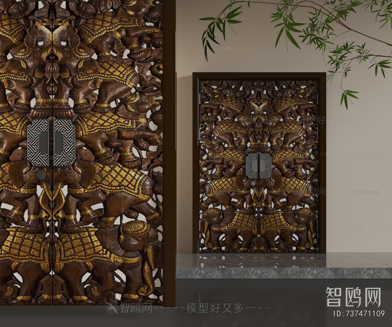 Chinese Style Double Door