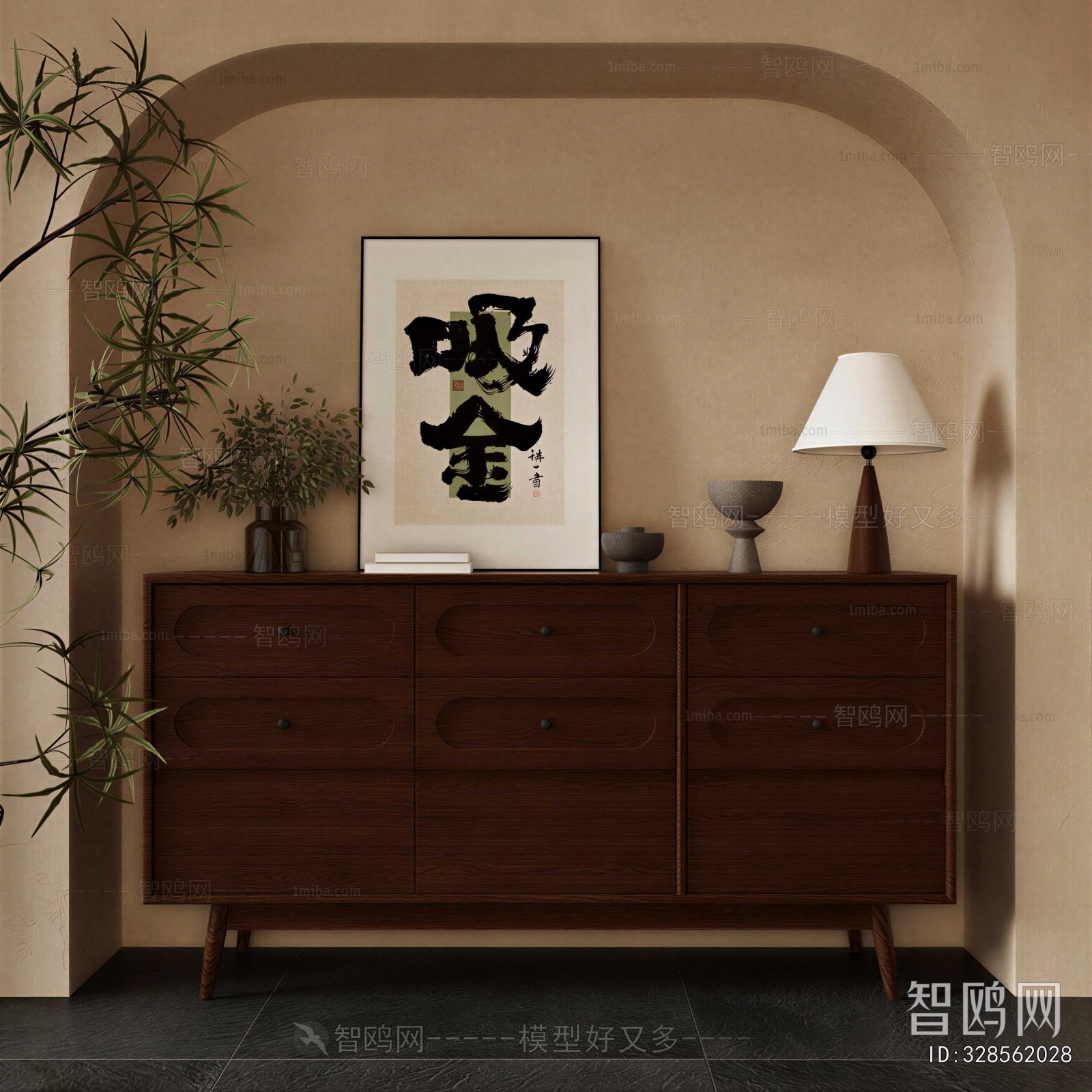 New Chinese Style Side Cabinet