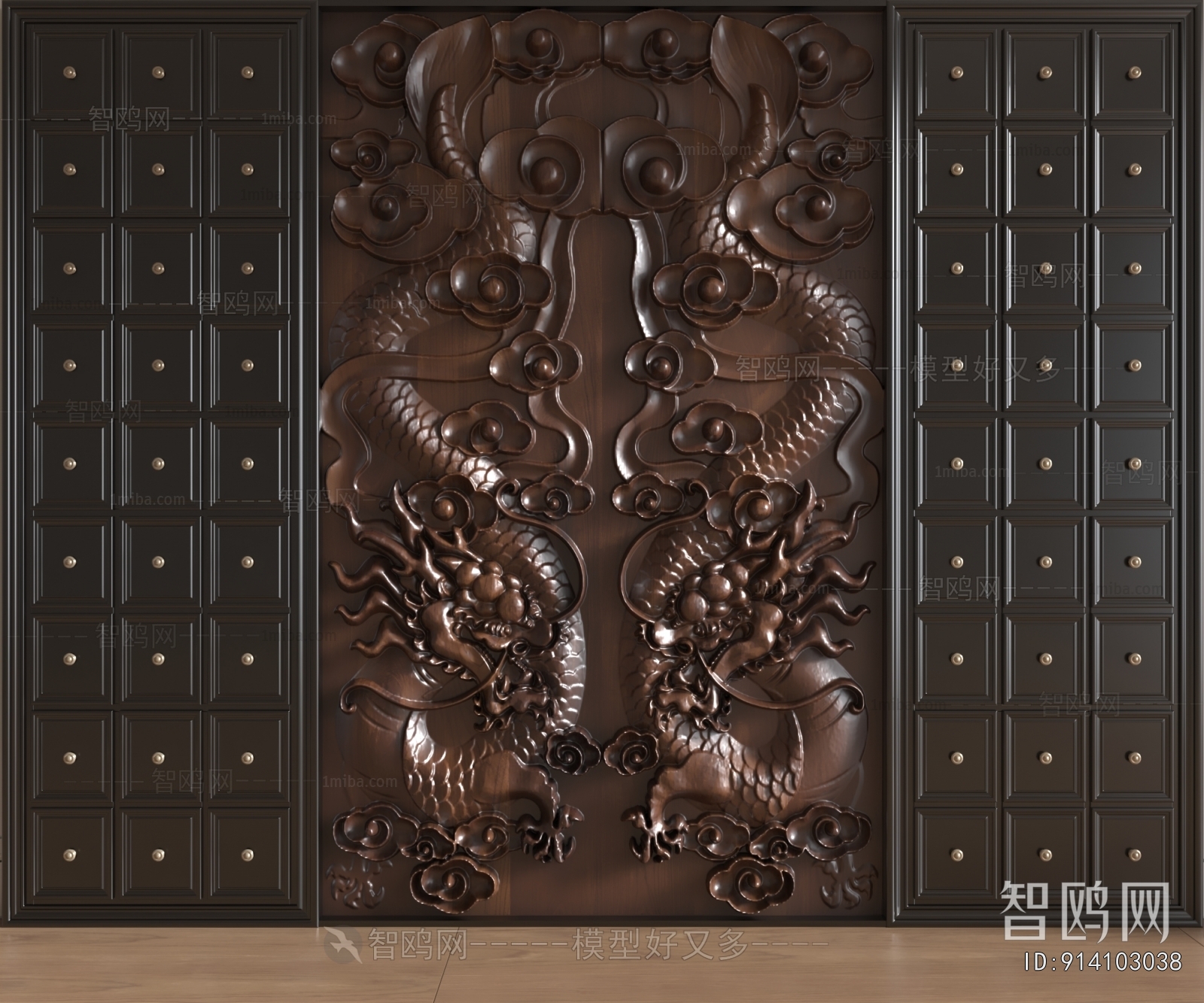 New Chinese Style TV Wall