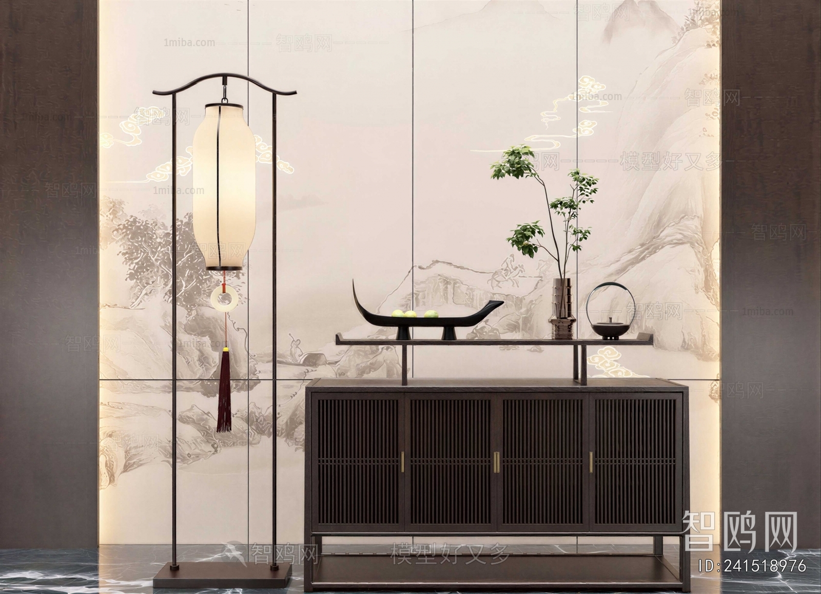 New Chinese Style Entrance Cabinet