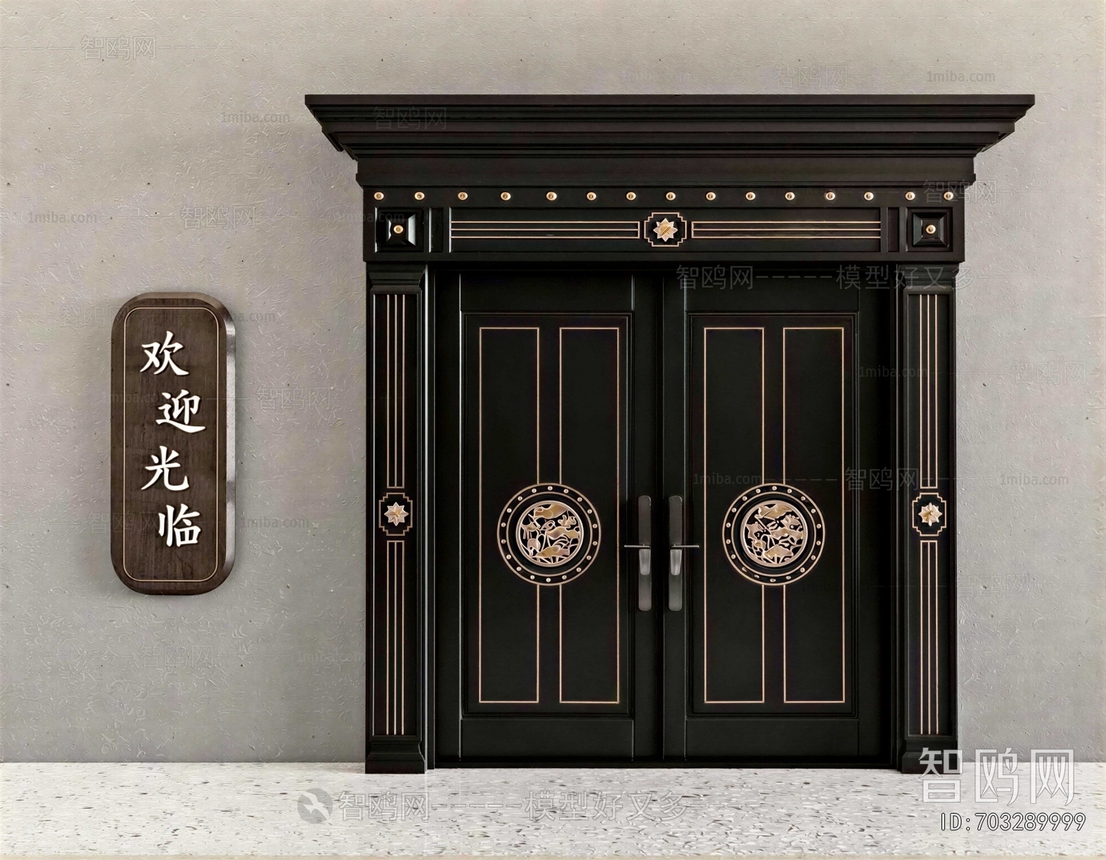 New Chinese Style Entrance Door