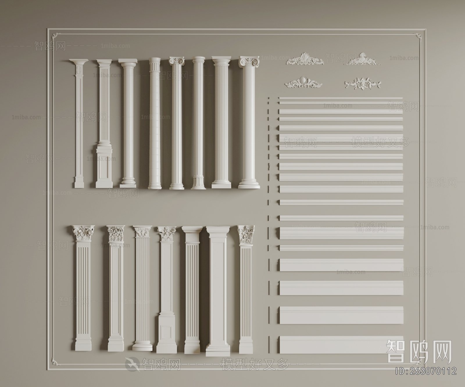 French Style Roman Pillar