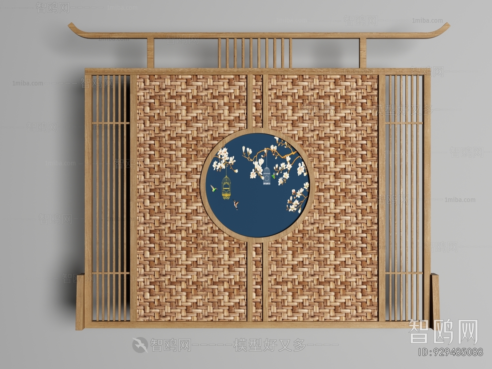 New Chinese Style Wooden Screen Partition