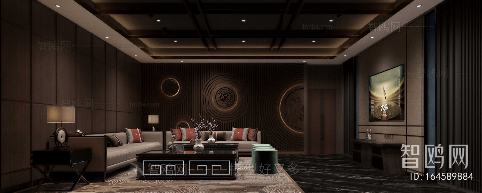 New Chinese Style A Living Room