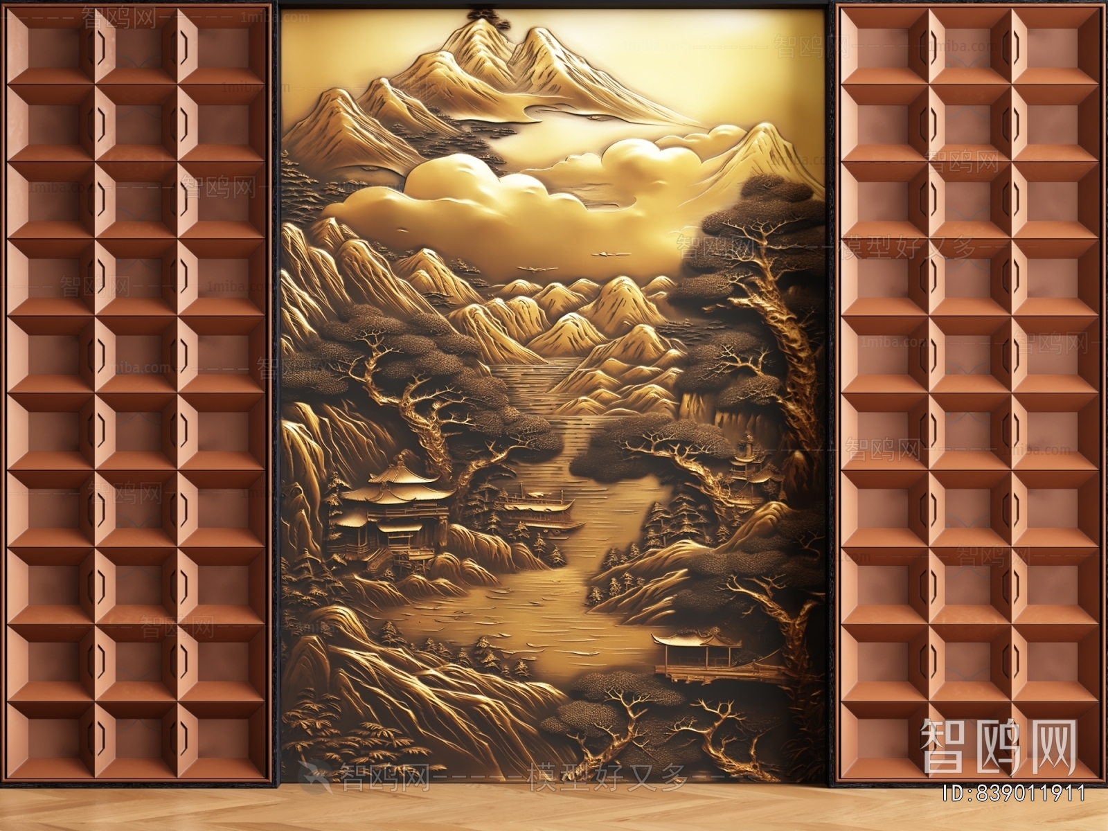 New Chinese Style TV Wall