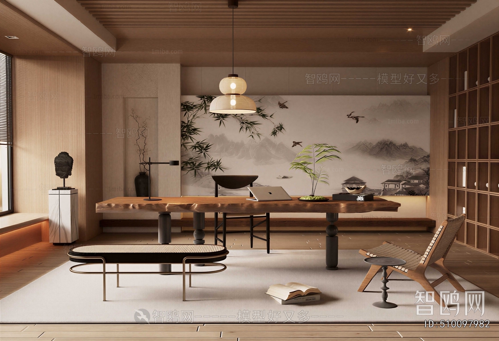 New Chinese Style Study Space