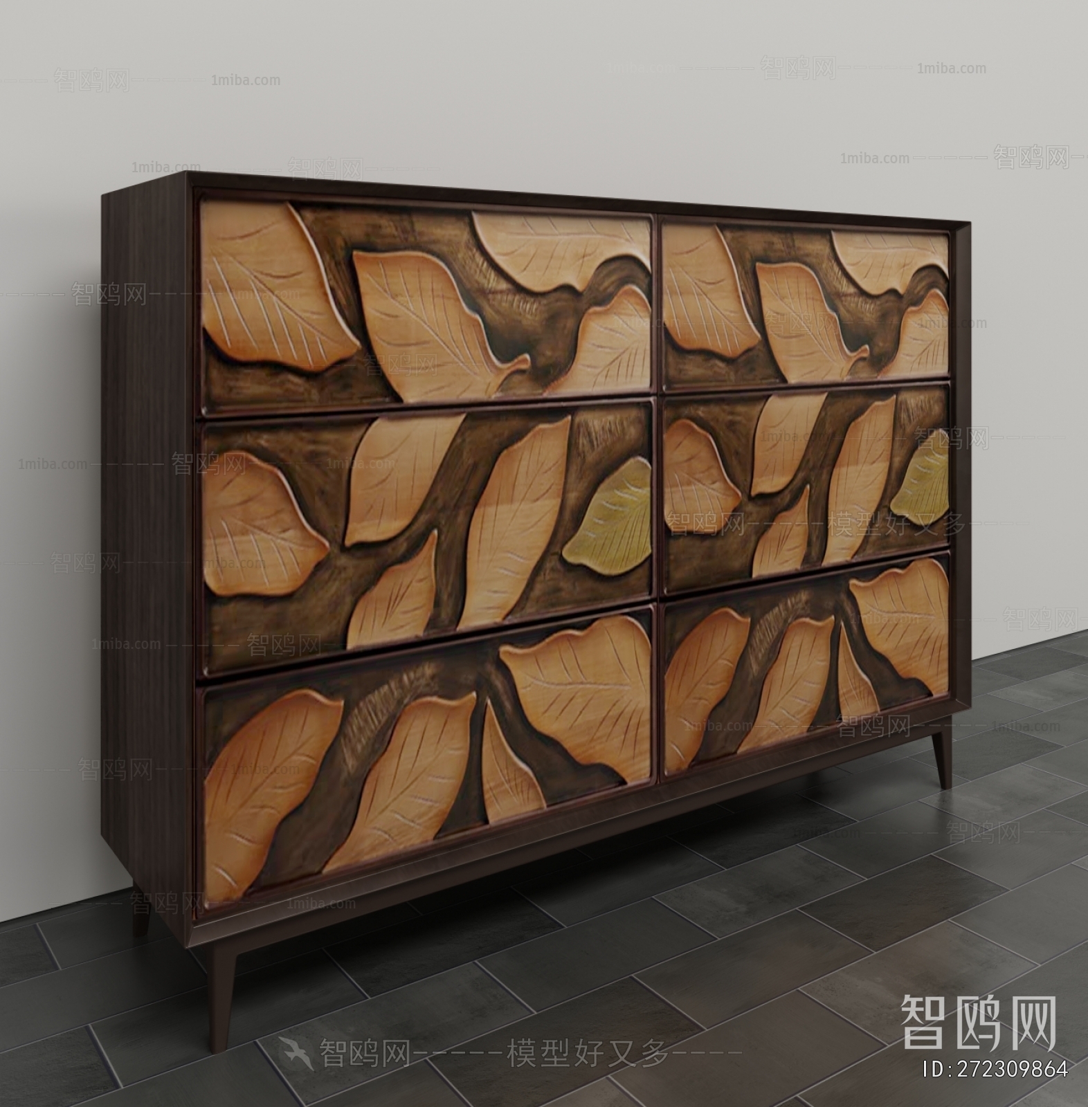 Wabi-sabi Style Side Cabinet