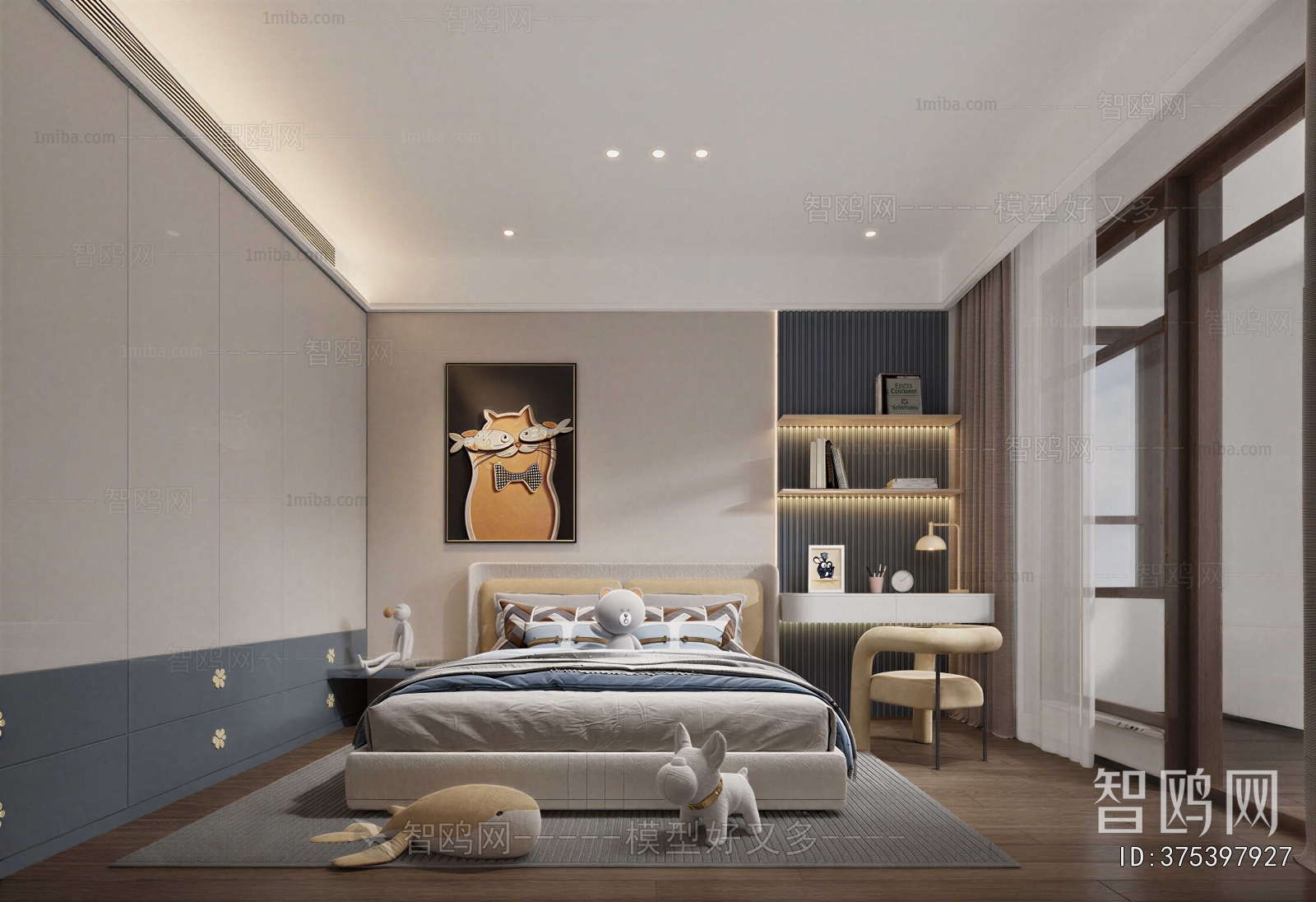 Modern Boy's Room And Son's Room