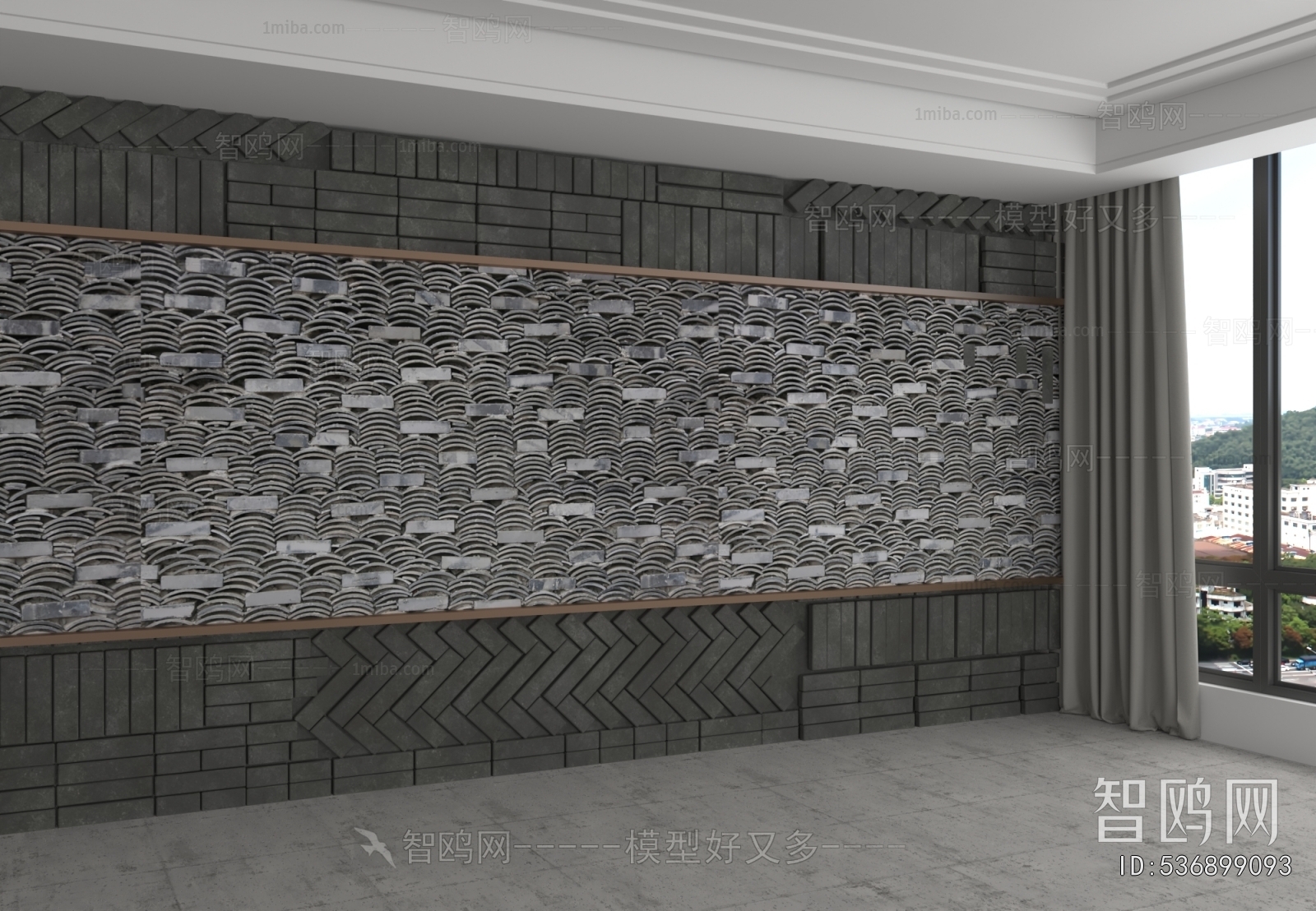 New Chinese Style TV Wall