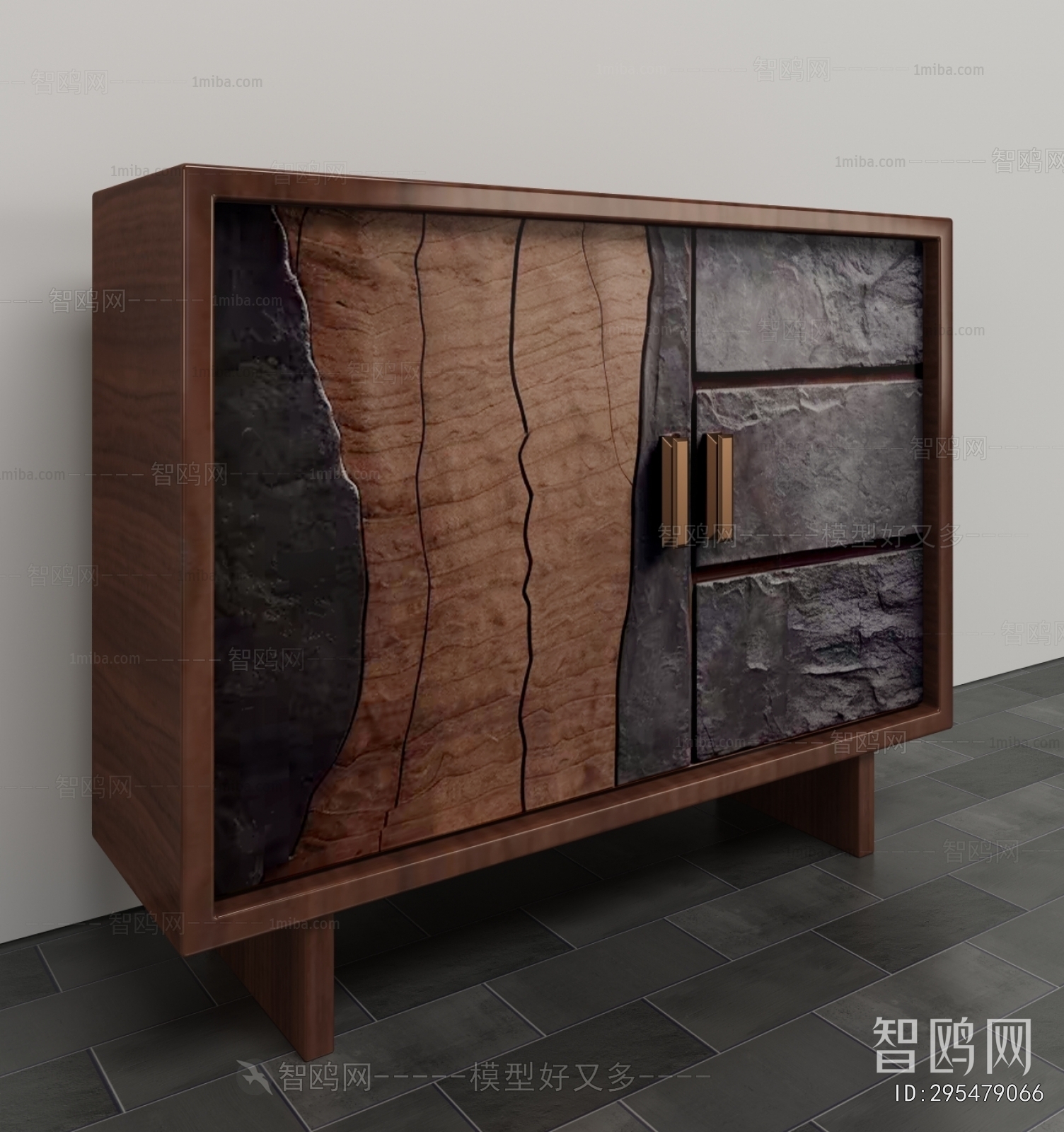 Wabi-sabi Style Side Cabinet