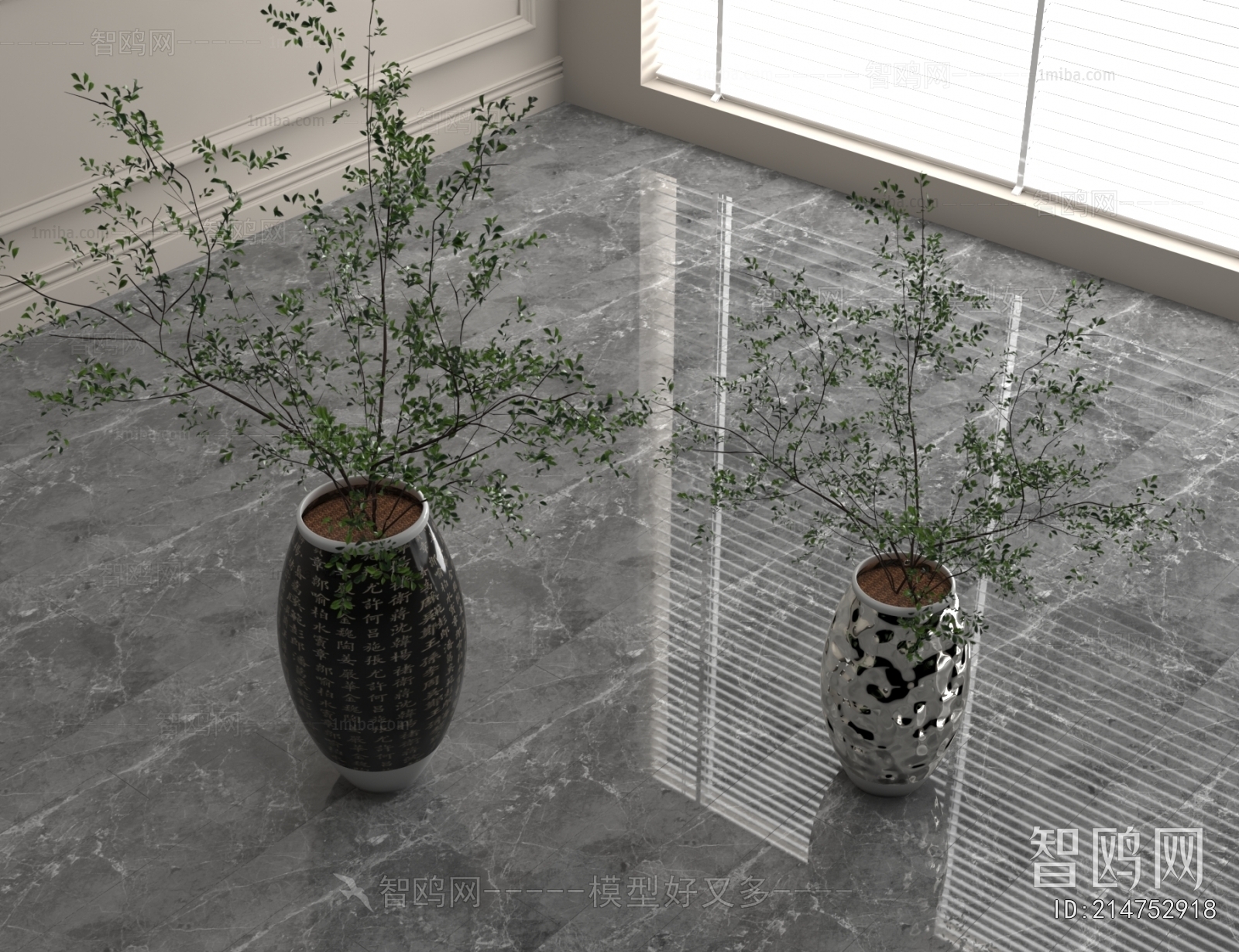 New Chinese Style Ground Green Plant Potted Plants