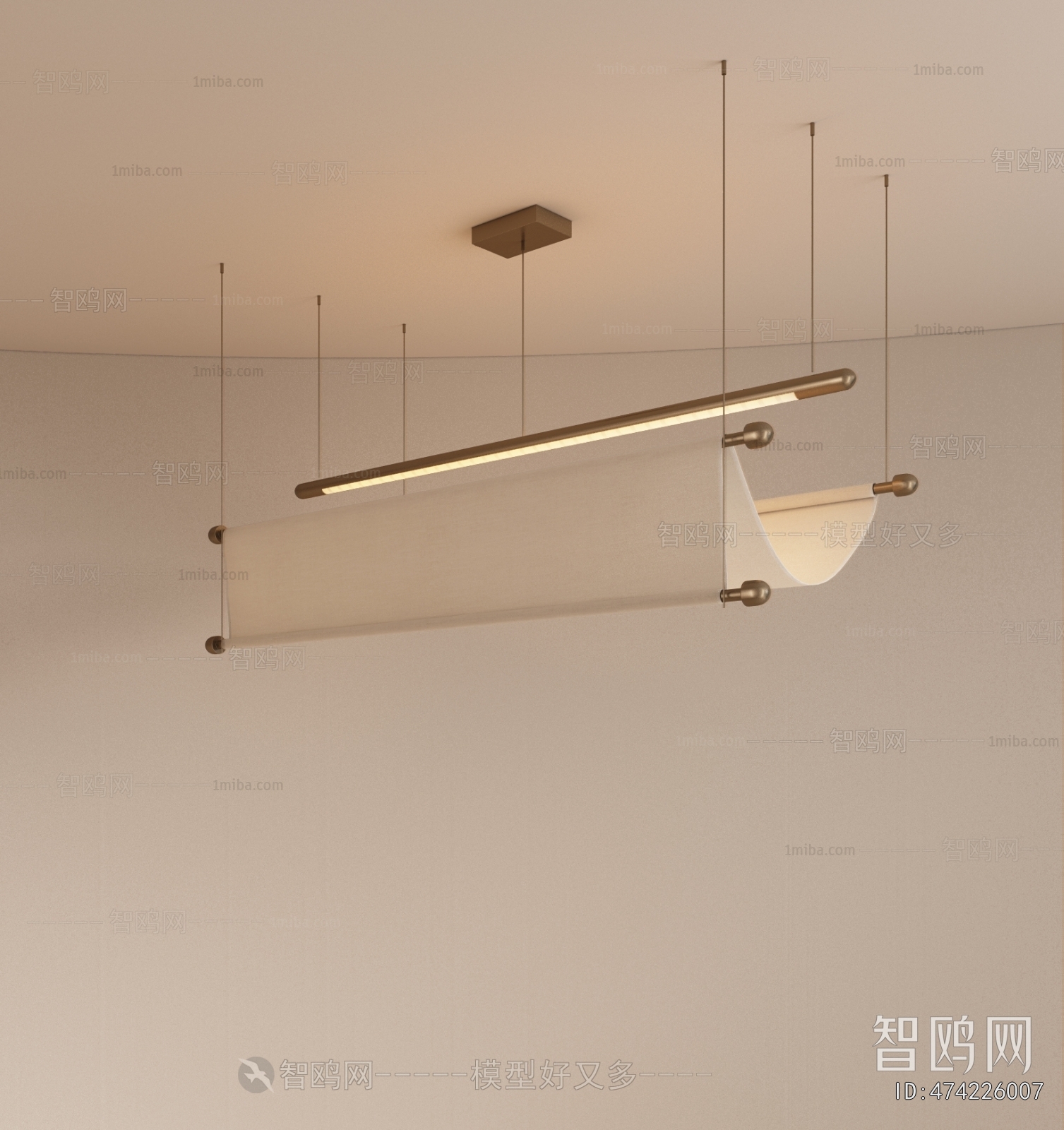 New Chinese Style Long Chandelier