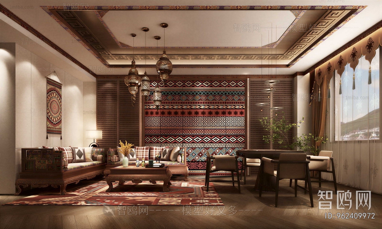 New Chinese Style Chess And Card Room