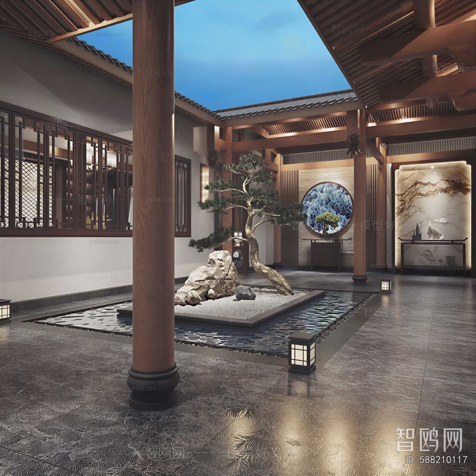 New Chinese Style Courtyard/landscape