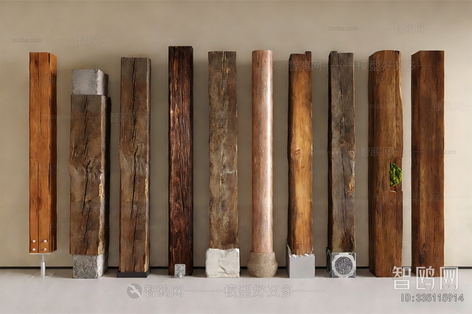 Wabi-sabi Style Column