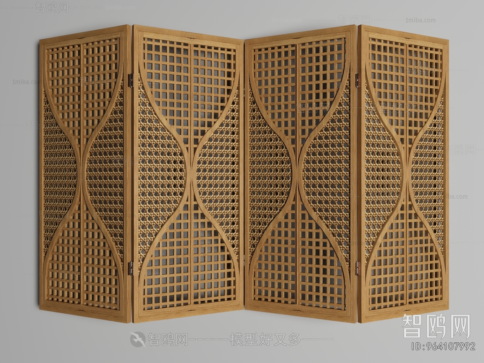 New Chinese Style Wooden Screen Partition