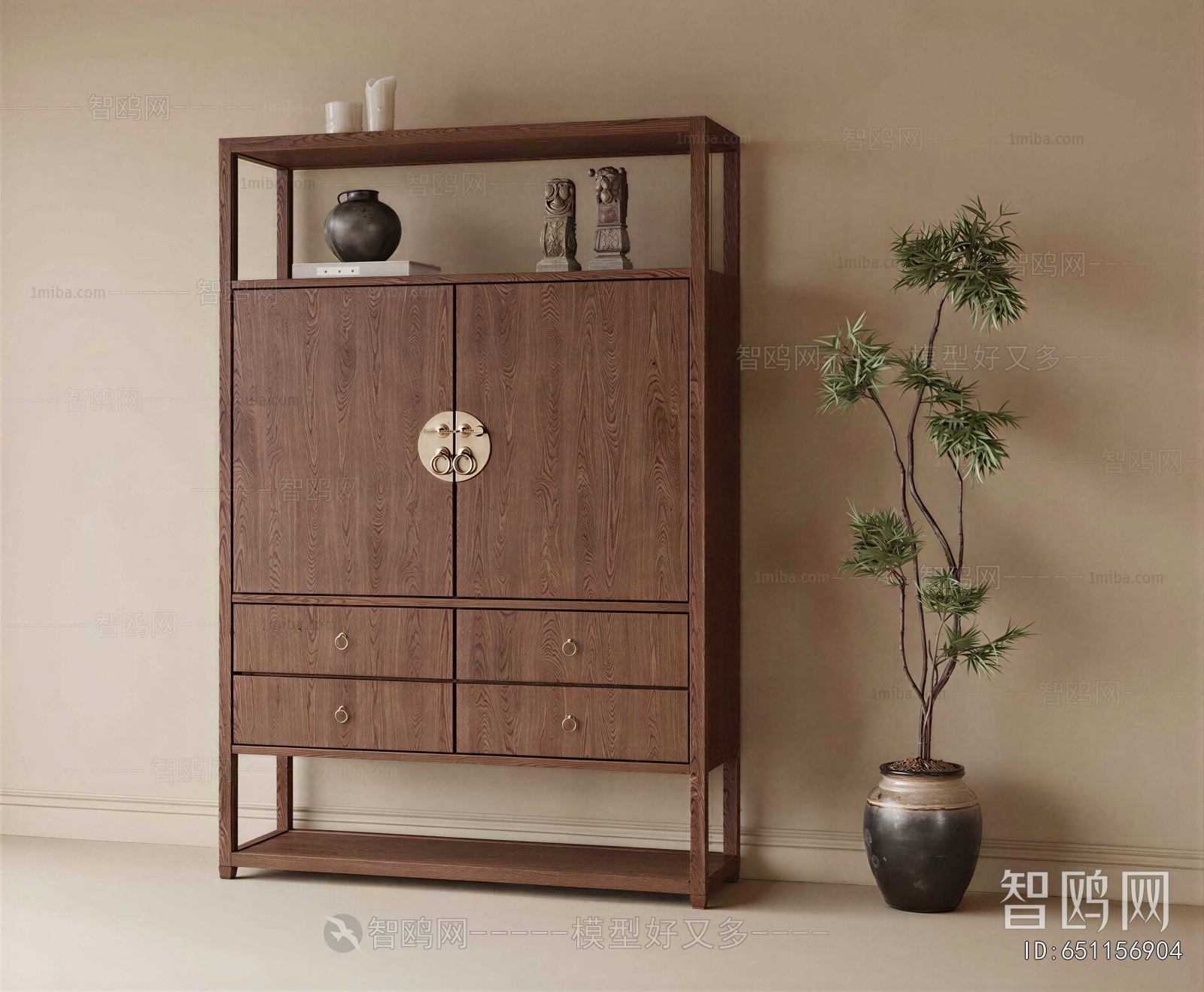 New Chinese Style Decorative Cabinet