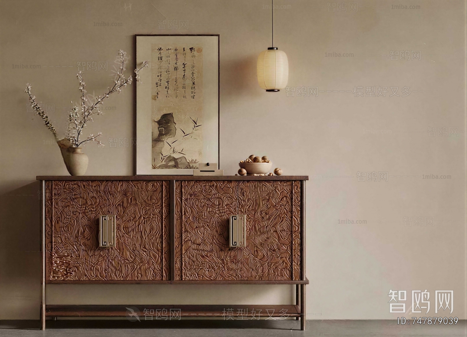 New Chinese Style Side Cabinet