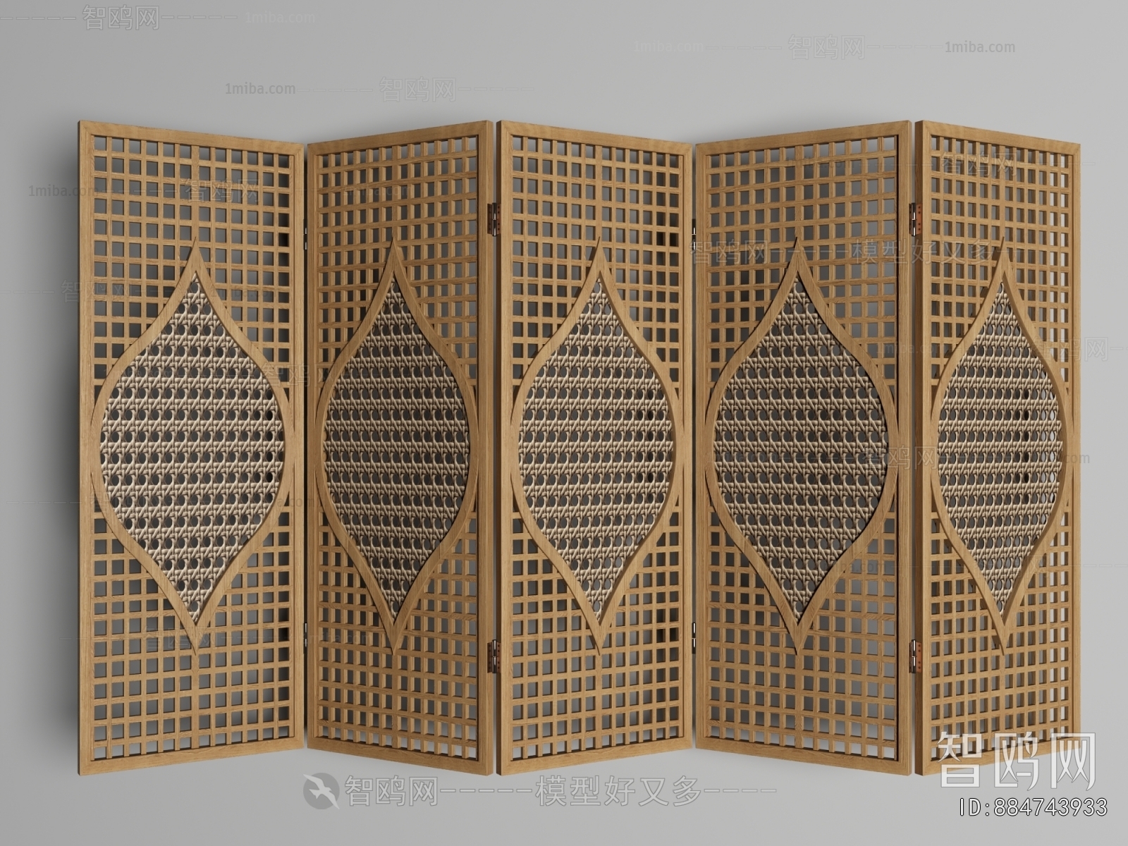New Chinese Style Wooden Screen Partition