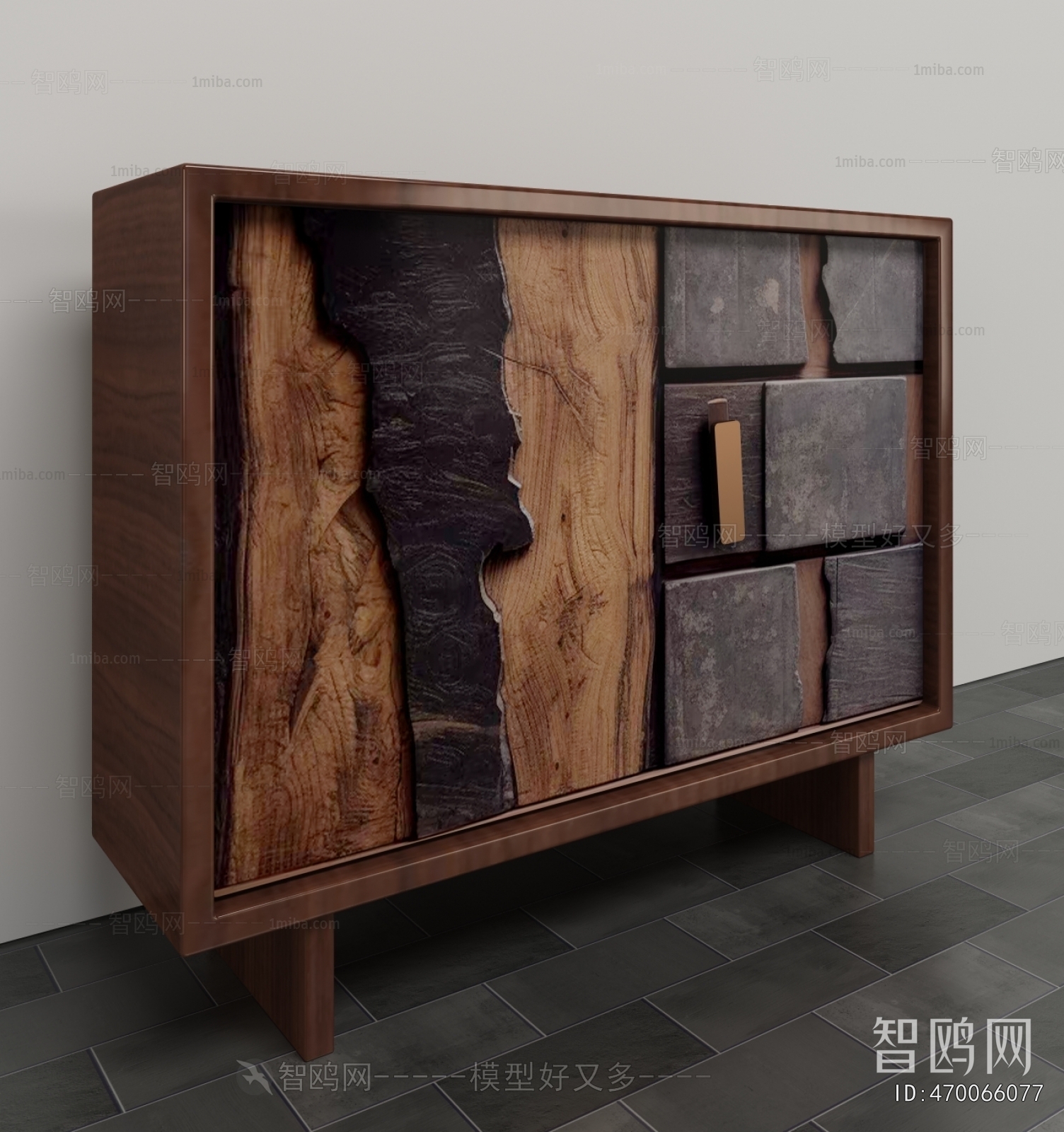 Wabi-sabi Style Side Cabinet