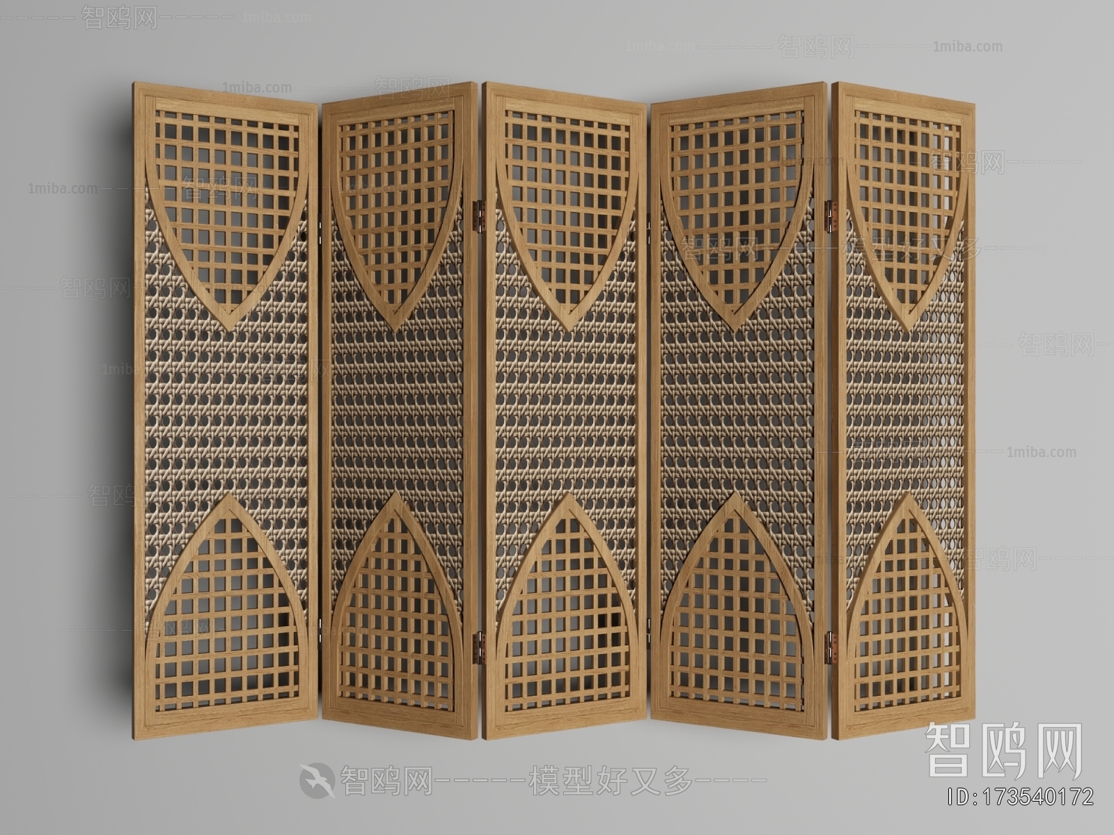 New Chinese Style Wooden Screen Partition