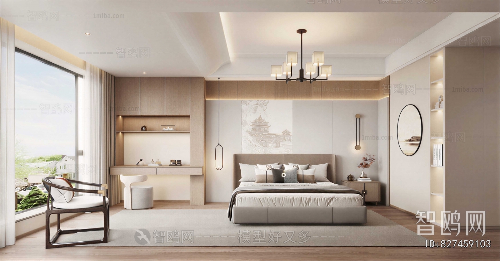 New Chinese Style Bedroom