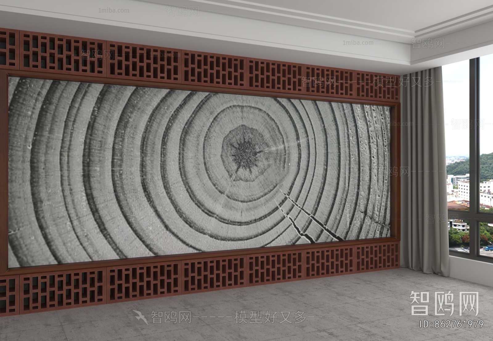 New Chinese Style TV Wall