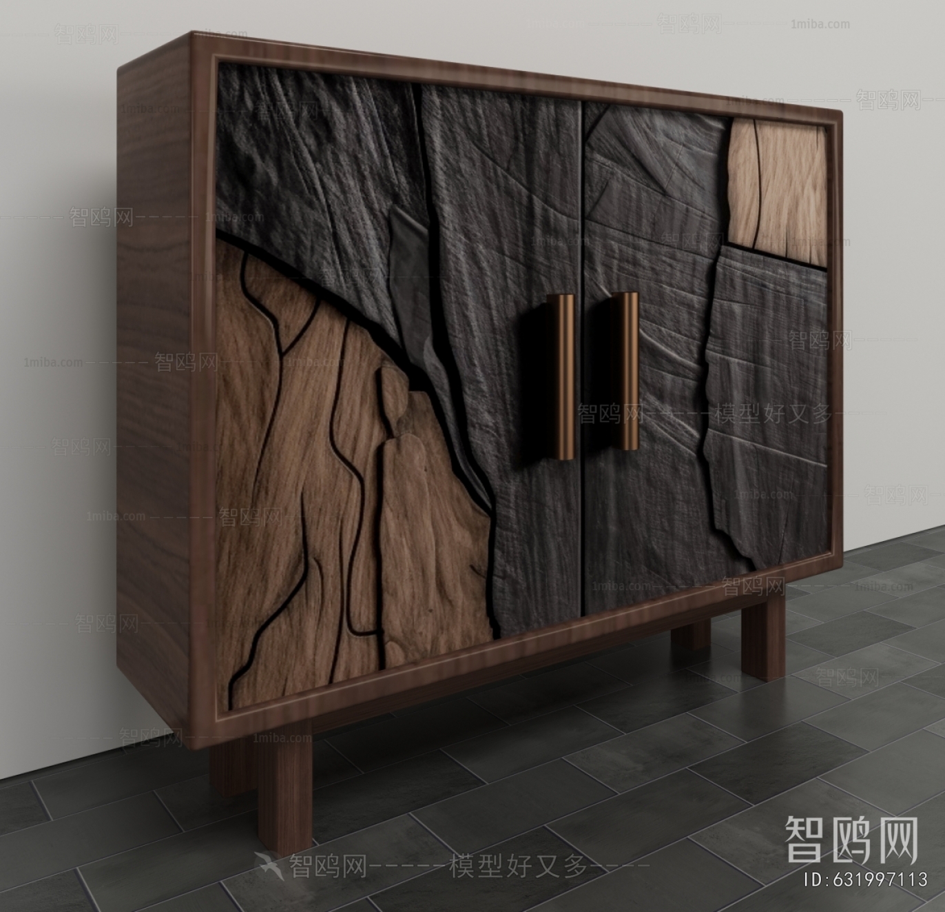 Wabi-sabi Style Side Cabinet