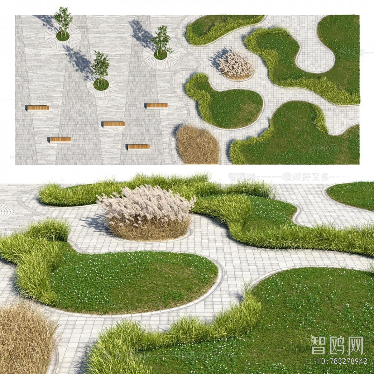 Modern Park Landscape