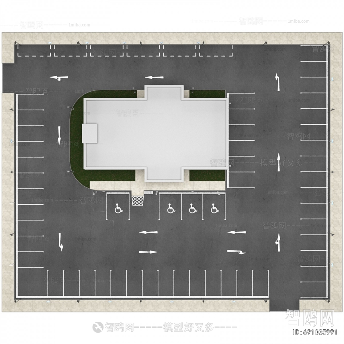 Modern Outdoor Parking Lot