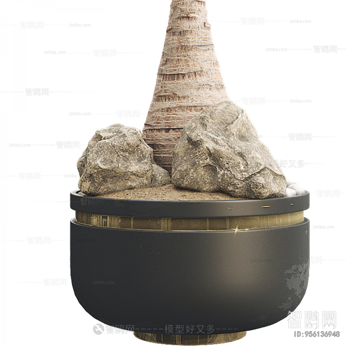 Modern Ground Green Plant Potted Plants