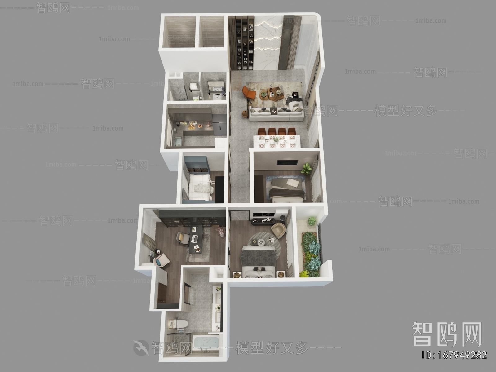 Modern A Bird's-eye View Of Home Decoration