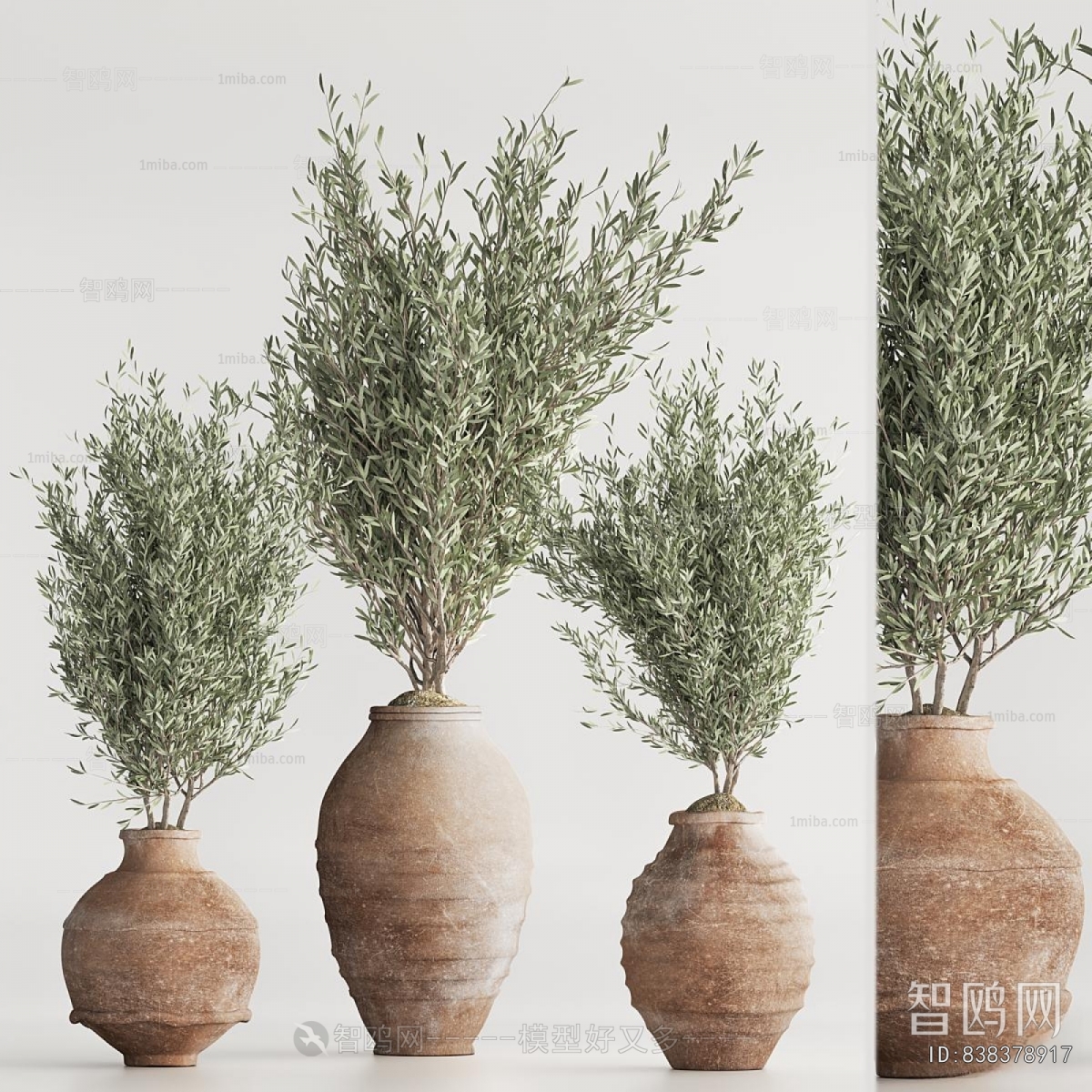 Wabi-sabi Style Ground Green Plant Potted Plants