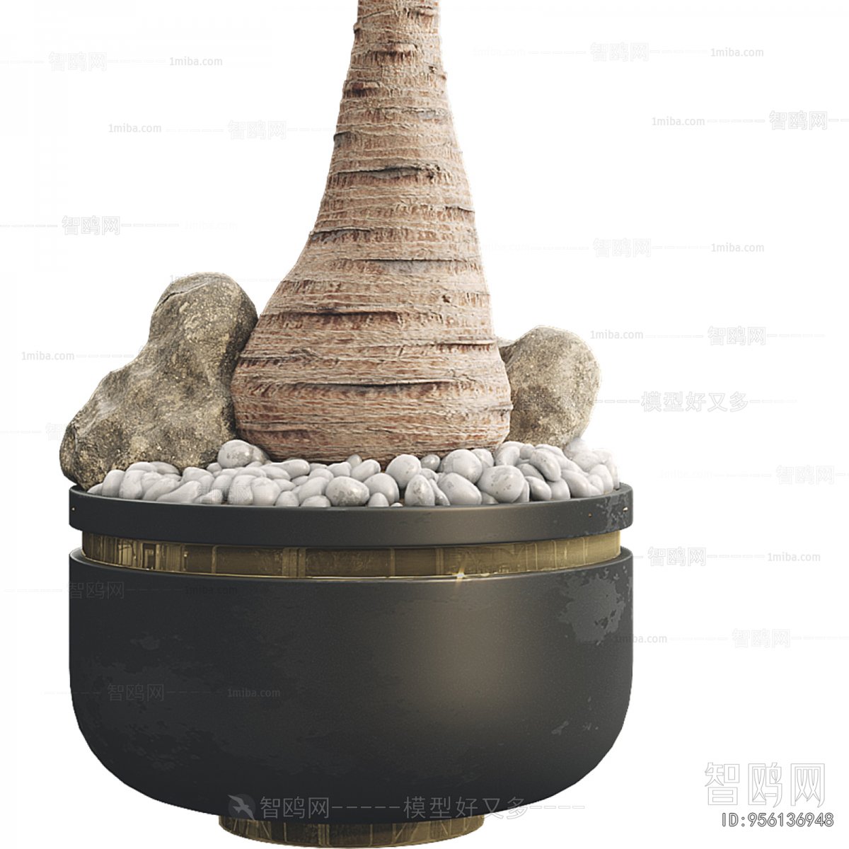 Modern Ground Green Plant Potted Plants