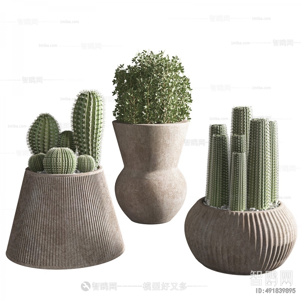 Modern Ground Green Plant Potted Plants
