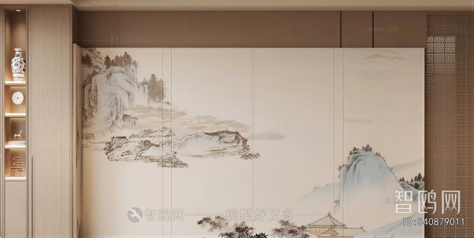 New Chinese Style TV Wall