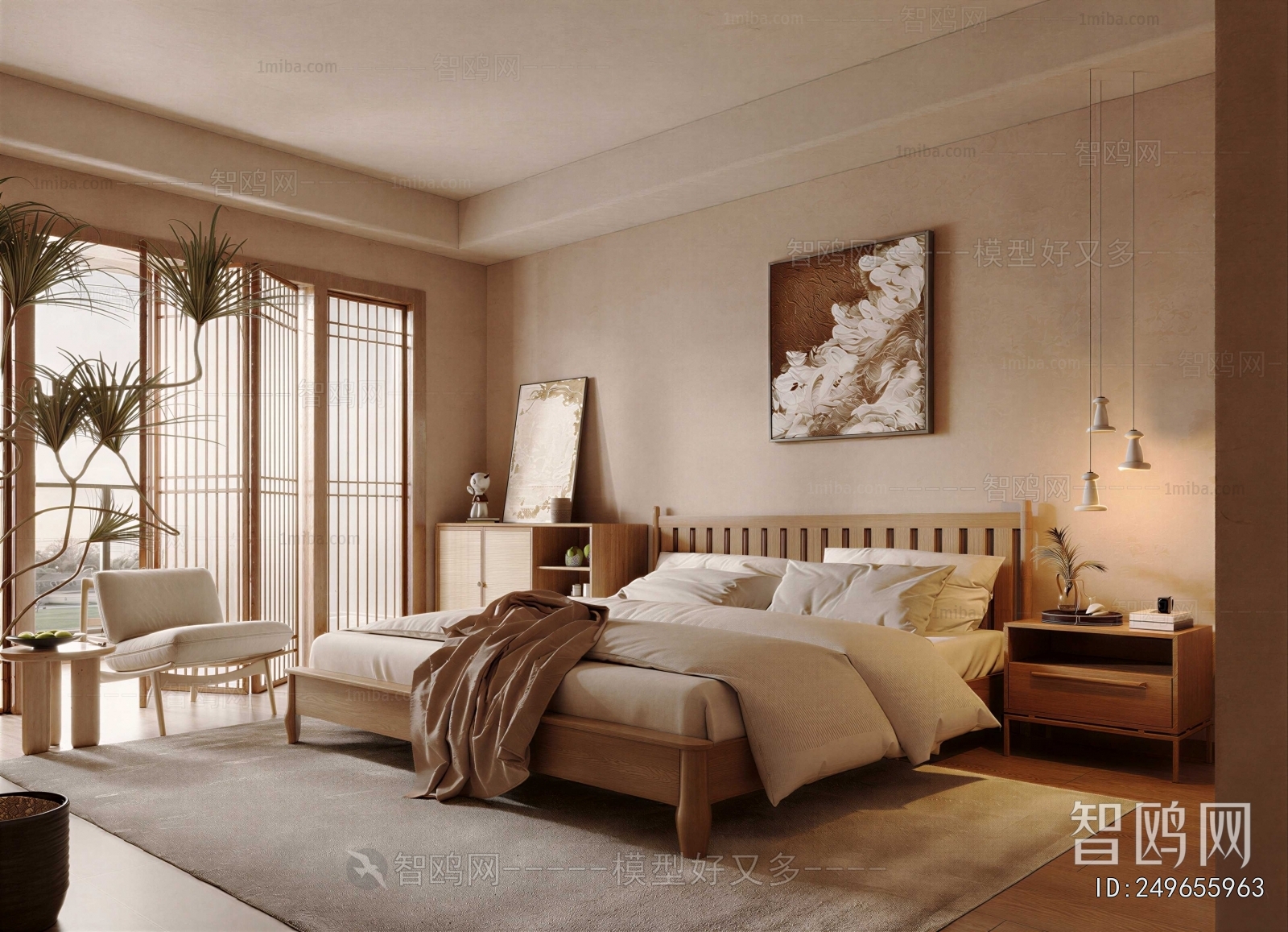 Wabi-sabi Style Bedroom